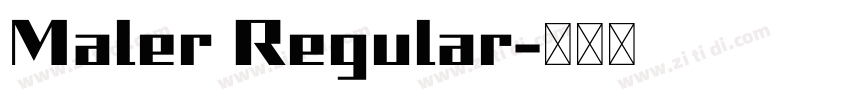 Maler Regular字体转换